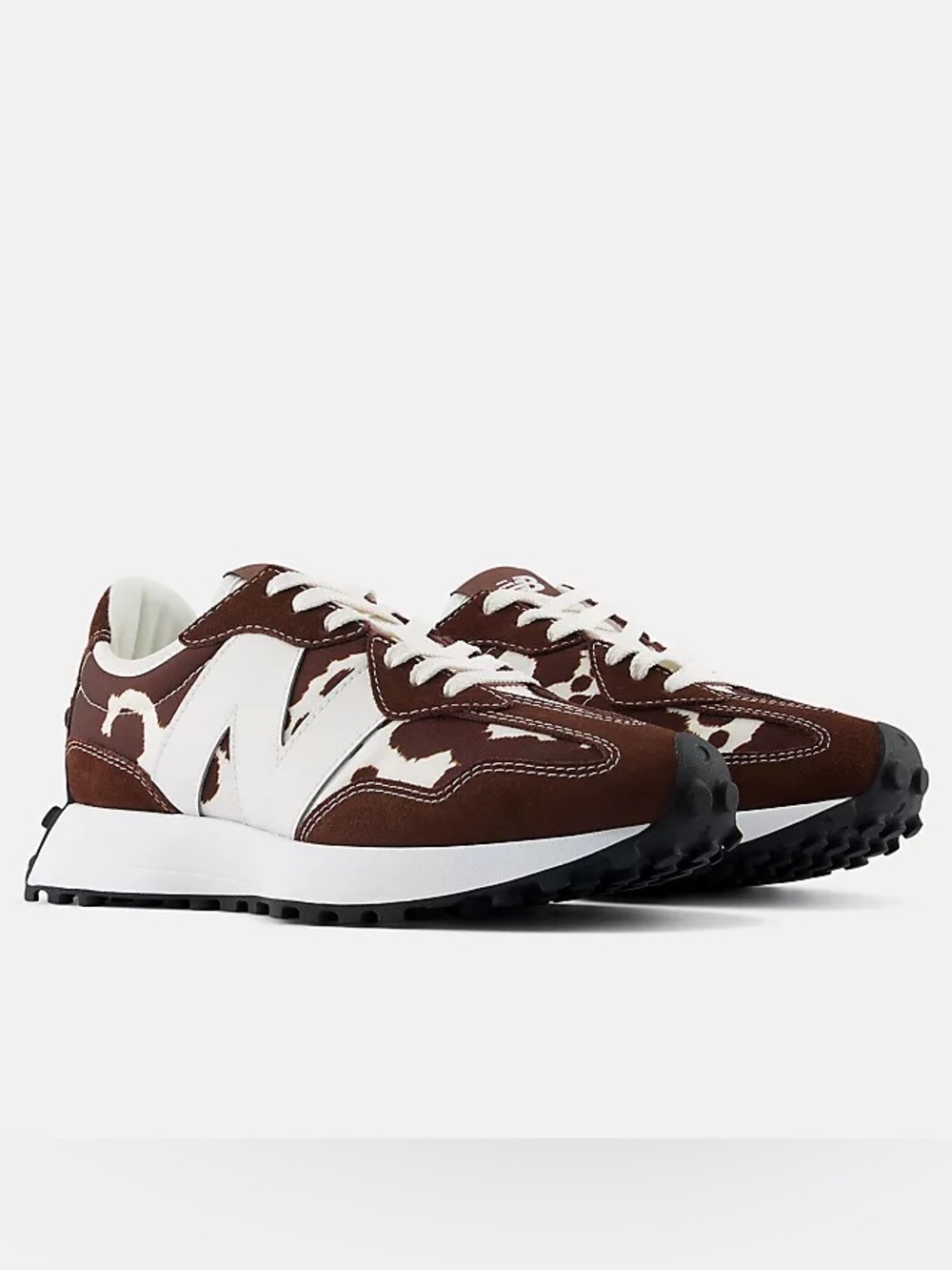 🤎🐄 NEW BALANCE 327 BROWN COW PRINT 🤎🐄 - Picture 2 of 4